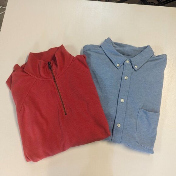Pair of Size XL Goodfellow Shirts Baby Blue and Red - Picture 1 of 16